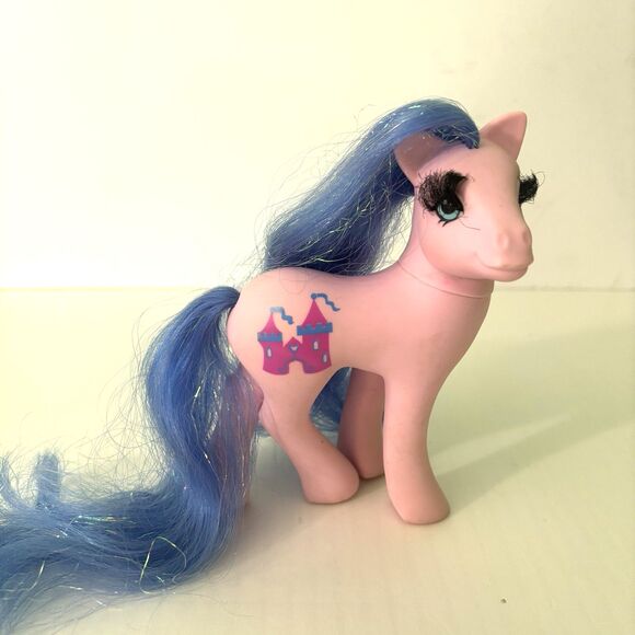My Little Pony MLP G1 Princess Pony Eyelashes Blue Pink 1991 China Hasbro - Picture 1 of 10